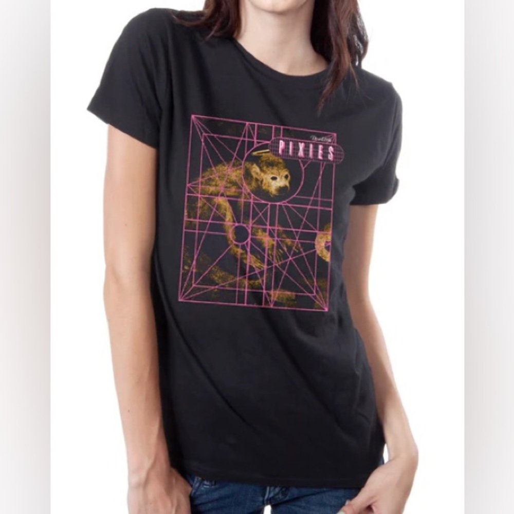 Authentic Merch Pixies Vintage Grid Style Women's Graphic Tee Size XXL